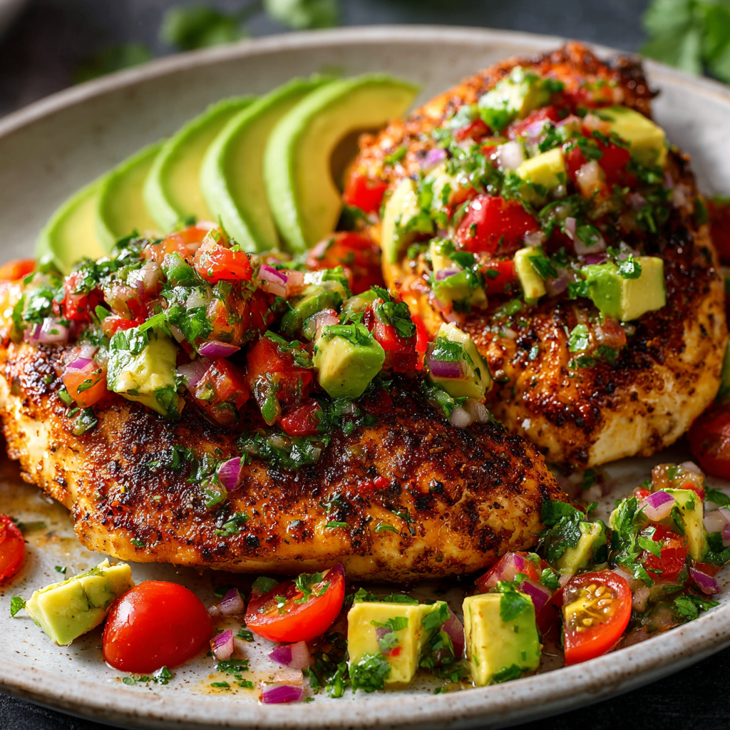 Fiesta Lime Chicken mit Avocado-Salsa