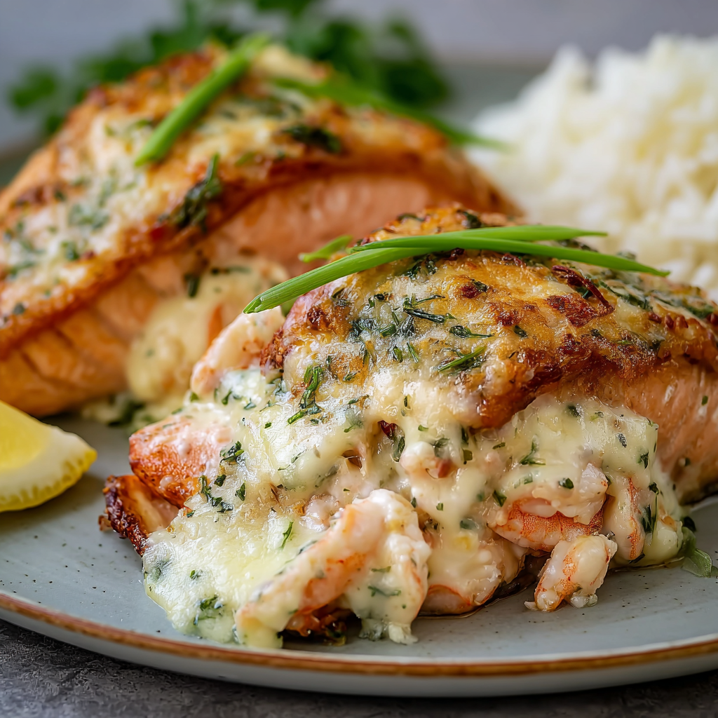 Crab & Shrimp Stuffed Salmon – Sahnig & Meeresfrüchte-Luxus