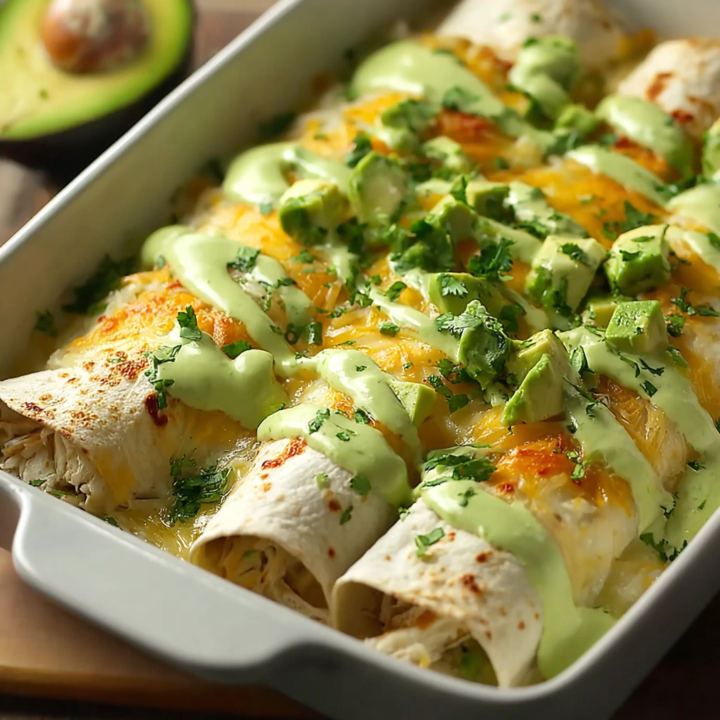 Knusprige Hähnchen-Avocado-Enchiladas