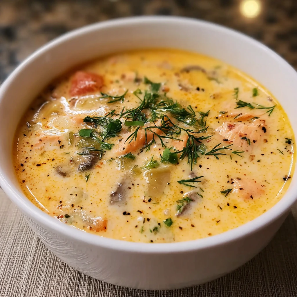 Cremige Räucherlachs-Bisque