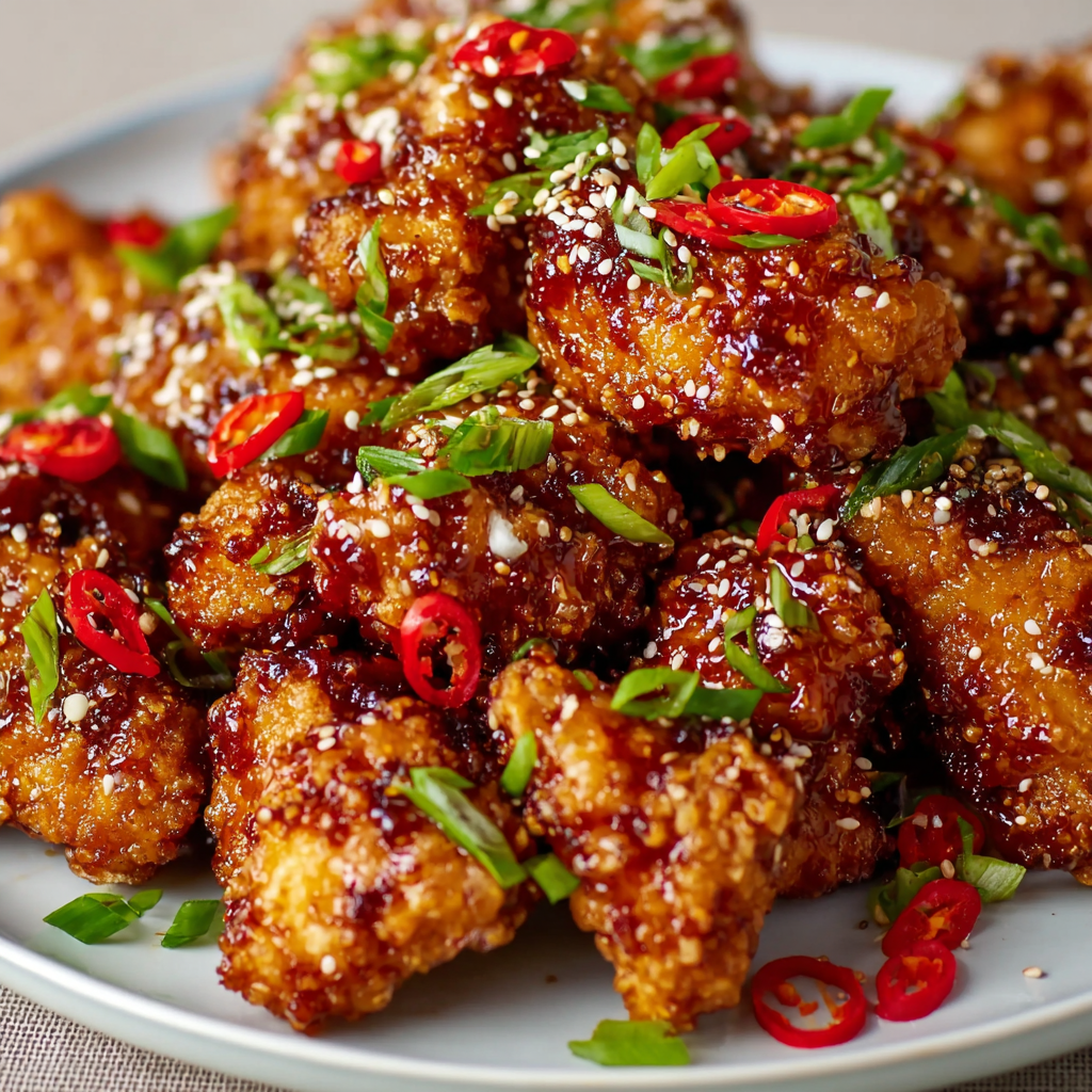 Koreanisch Knuspriges Süßes Fried Chicken – Saftig & Aromatisch