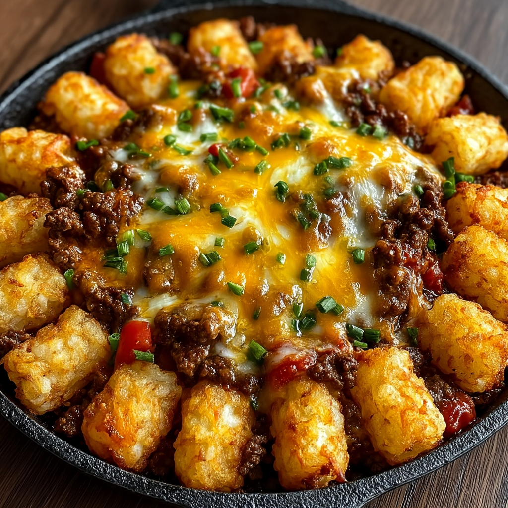 Tater Tot Sloppy Joe Skillet