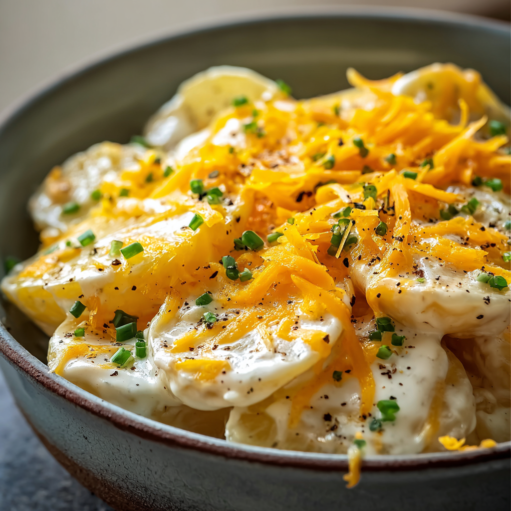 Crockpot Cheesy Potatoes – Cremig, käsig & komfortabel