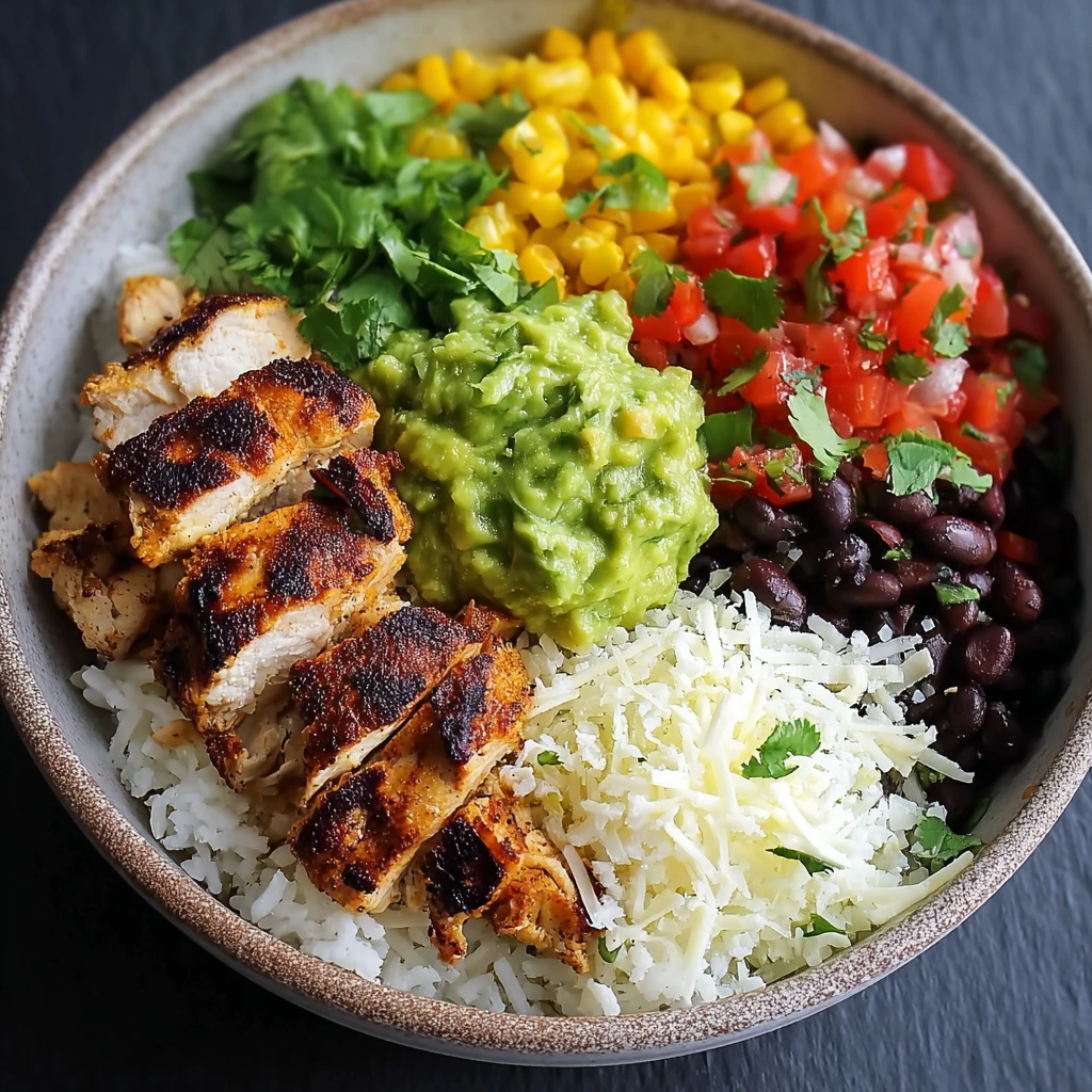 Gegrillte Hähnchen-Burrito-Bowls