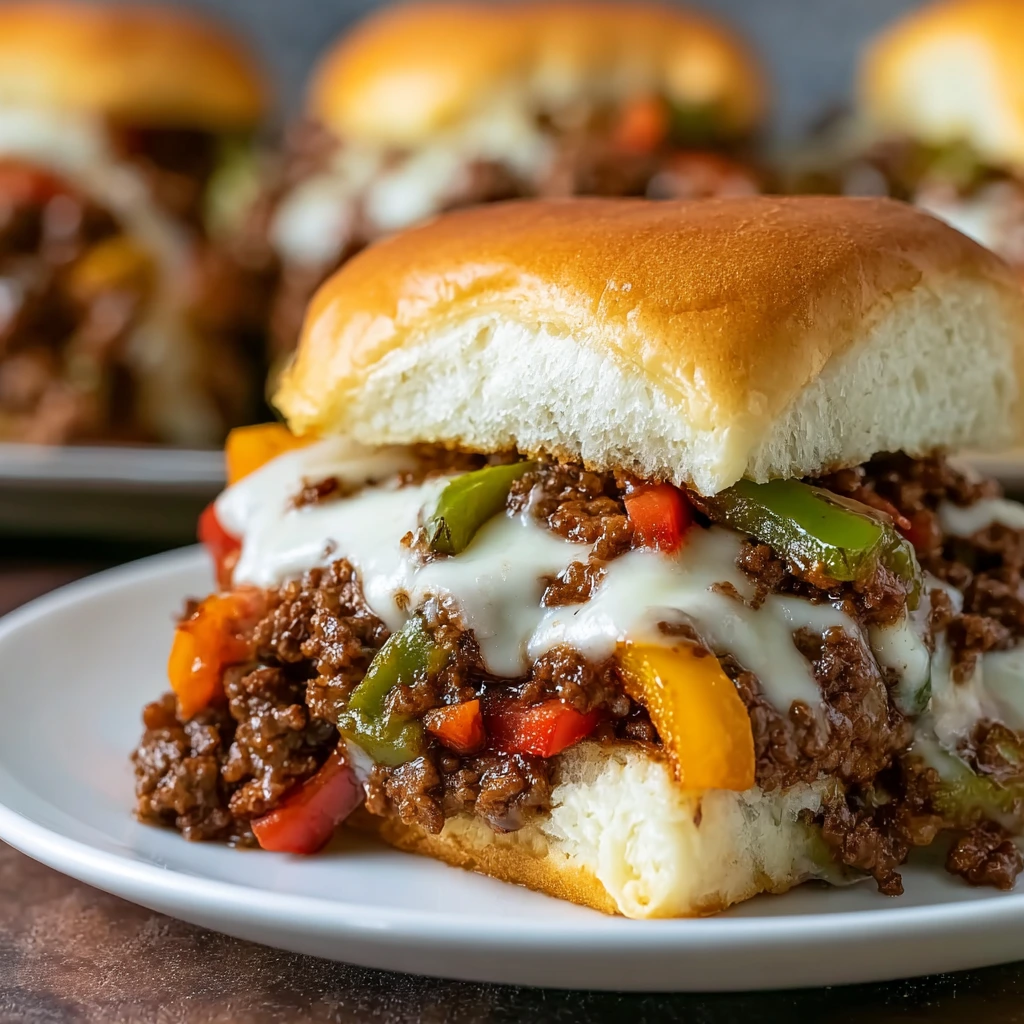 Herzhafte Philly-Cheesesteak Sloppy Joes