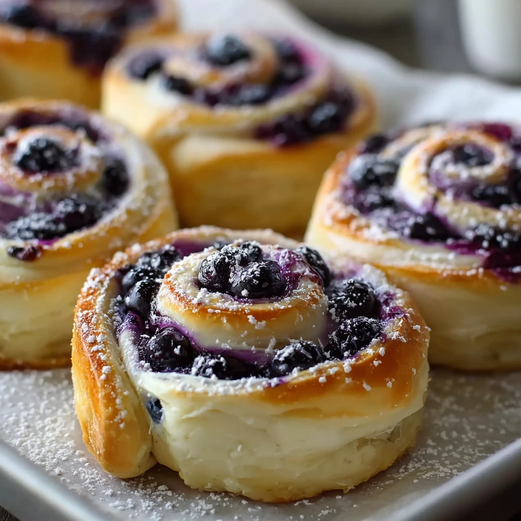 Blueberry Cheesecake Swirl Rolls