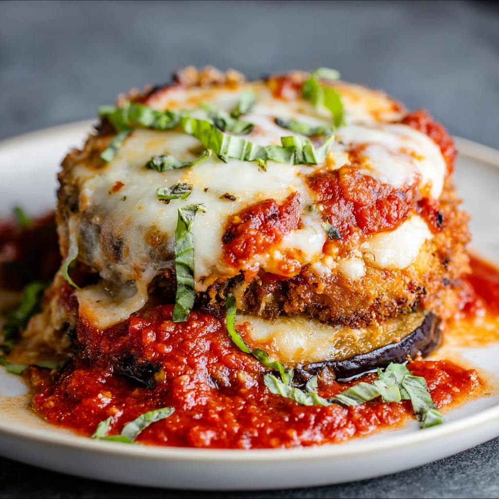 Hähnchen-Auberginen-Parmesan-Auflauf – Herzhaft & Käse-trächtig