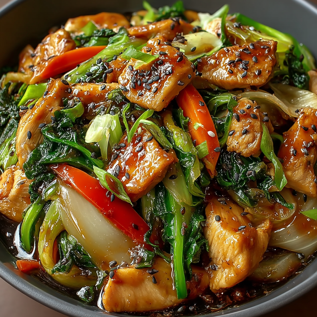 Chinesisches Hähnchen-Kohl-Stir-Fry – Schnell, würzig & knackig