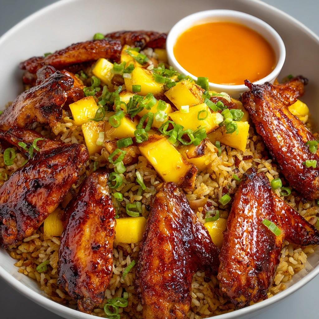Würzige Wings mit Bacon‑Jalapeño‑Ananas‑Reis – Süß, scharf & cremig