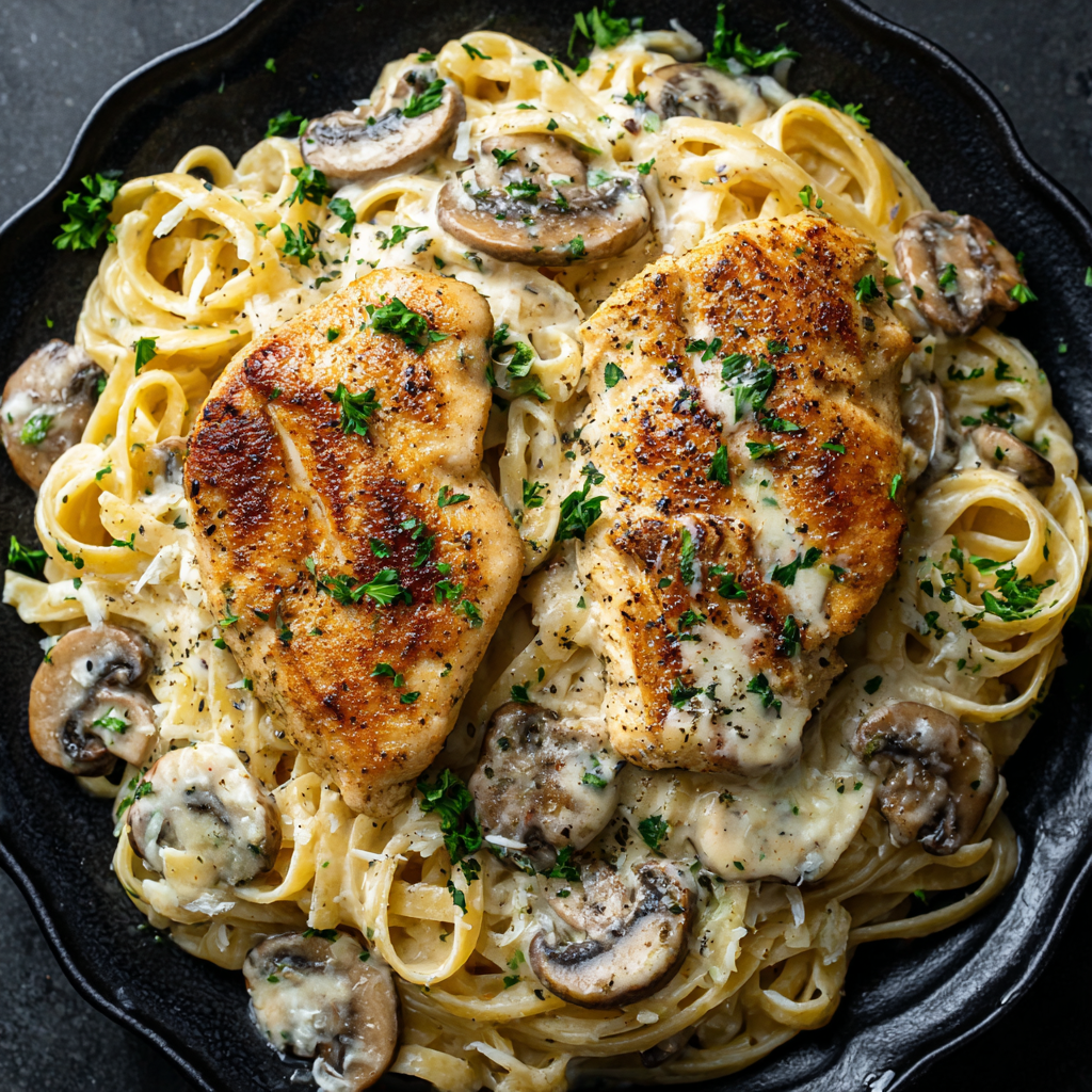 Chicken & Mushroom Alfredo – Cremig, herzhaft & gemütlich