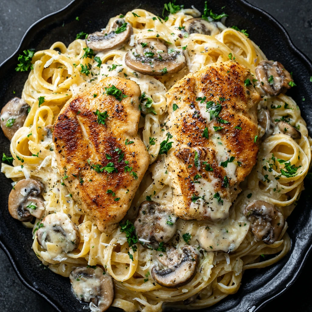 Chicken & Mushroom Alfredo – Cremig, herzhaft & gemütlich