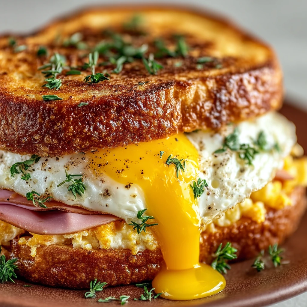 Egg & Ham Frühstücks‑Sandwich – Schnell, herzhaft & gemütlich