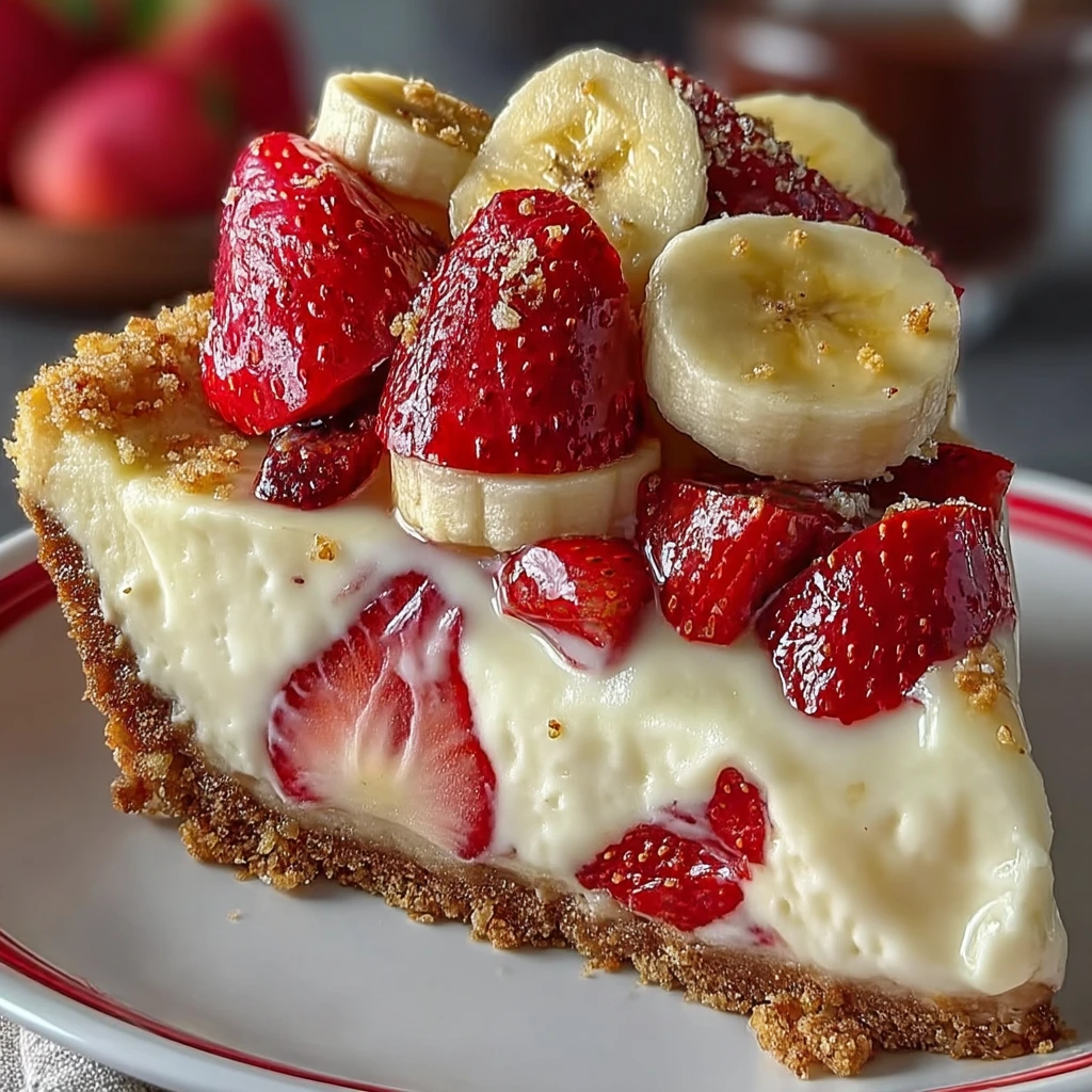 Bananen-Erdbeer-Cheesecake-Fantasie
