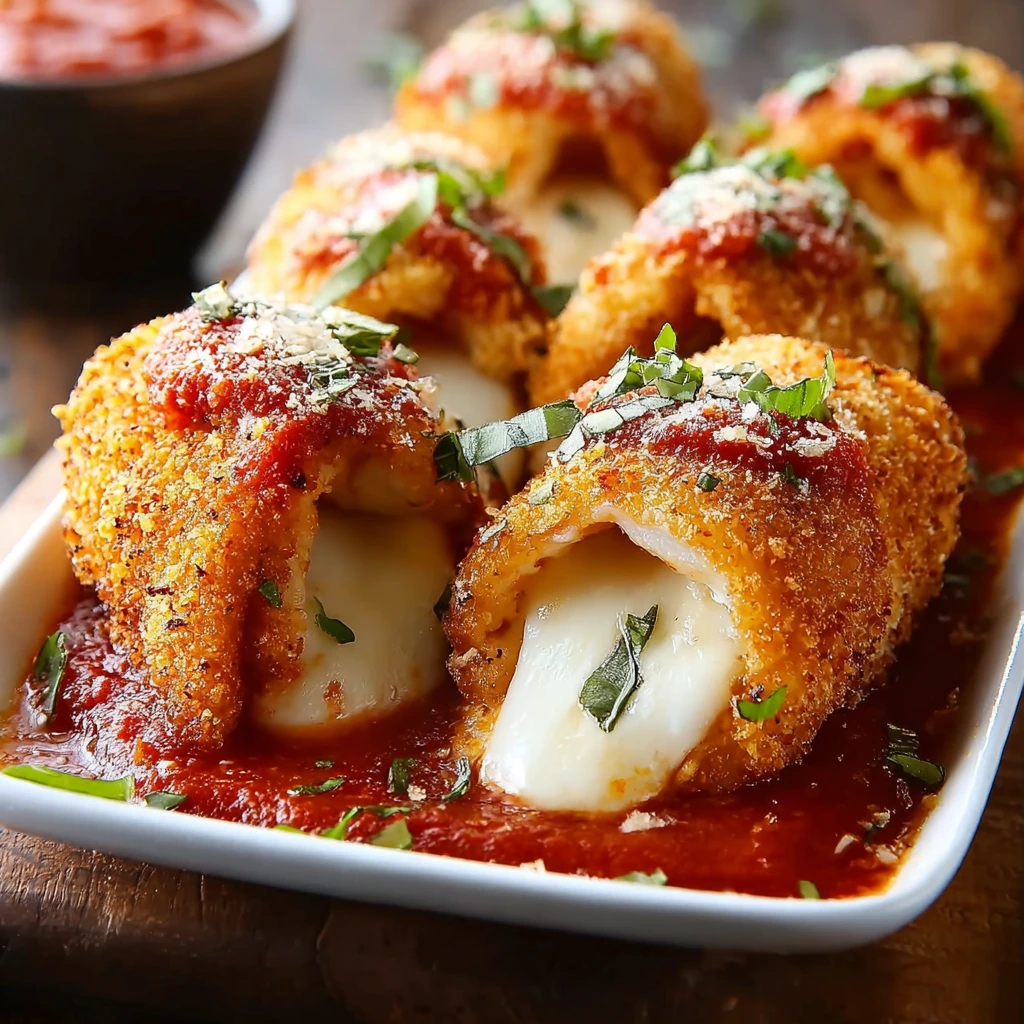 Knusprige Hähnchen-Parmesan-Rollen