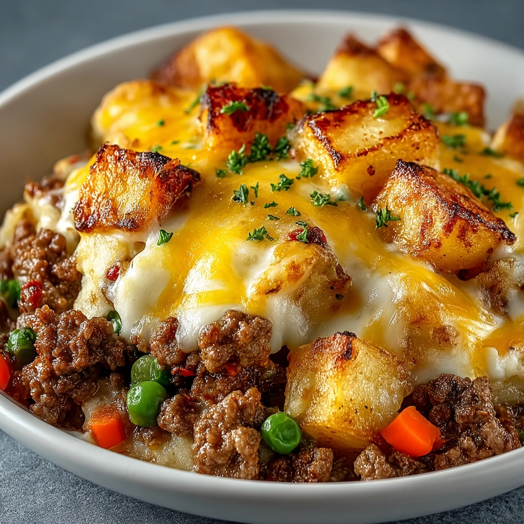 Ground Beef & Veggie Auflauf – „Hobo Casserole“