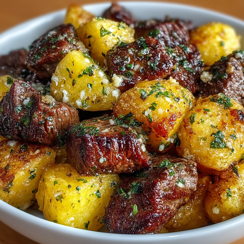 Air‑Fryer Knoblauch‑Steak‑Kartoffeln