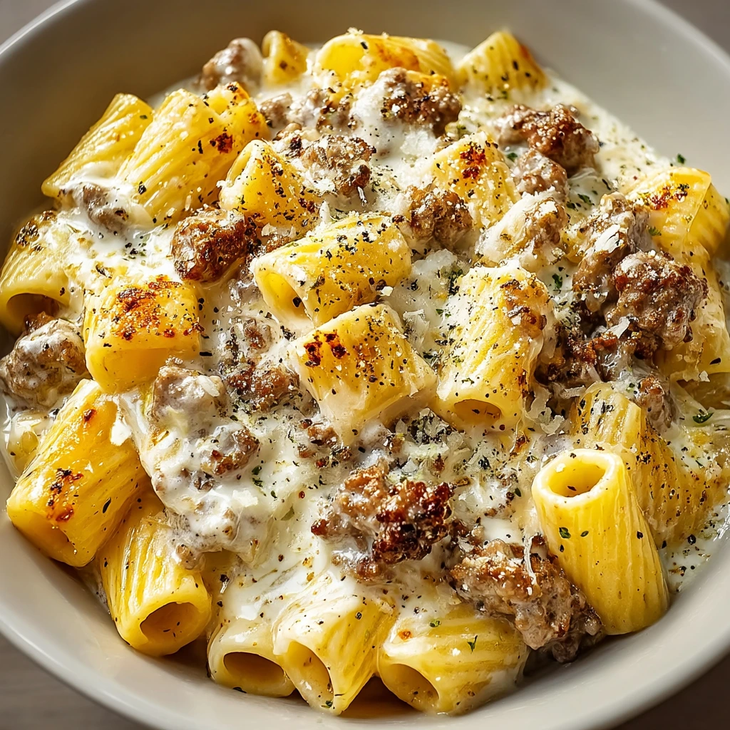 Cremige Beef‑&‑Cheddar‑Ranch‑Pasta – Einfach, herzhaft und lecker