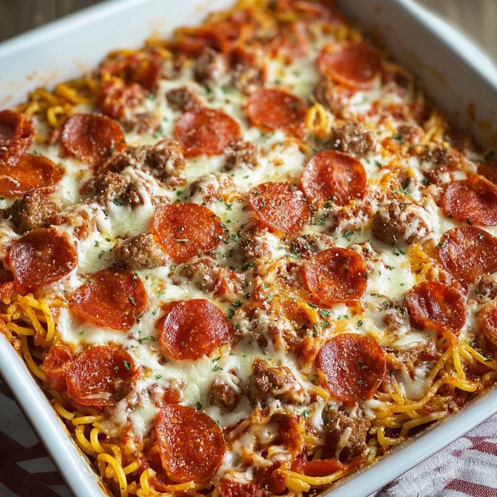 Ofen-Pizza-Spaghetti