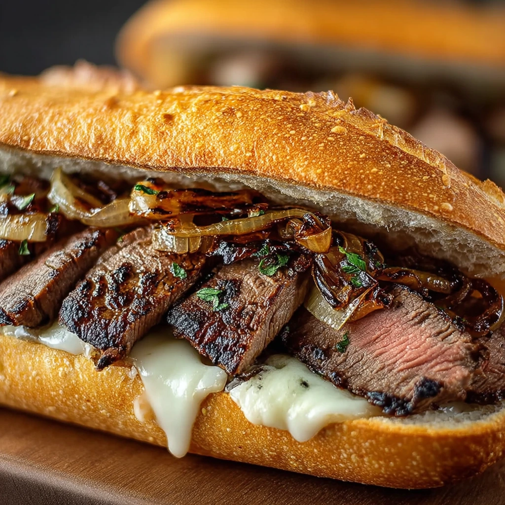 Knoblauch-Kräuter Steak-Sandwich