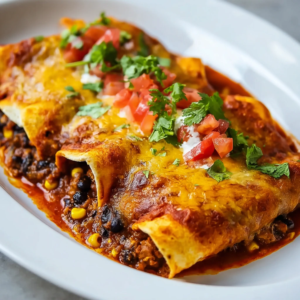 Herzhaft‑Würzige Süßkartoffel‑Schwarzbohnen‑Enchiladas