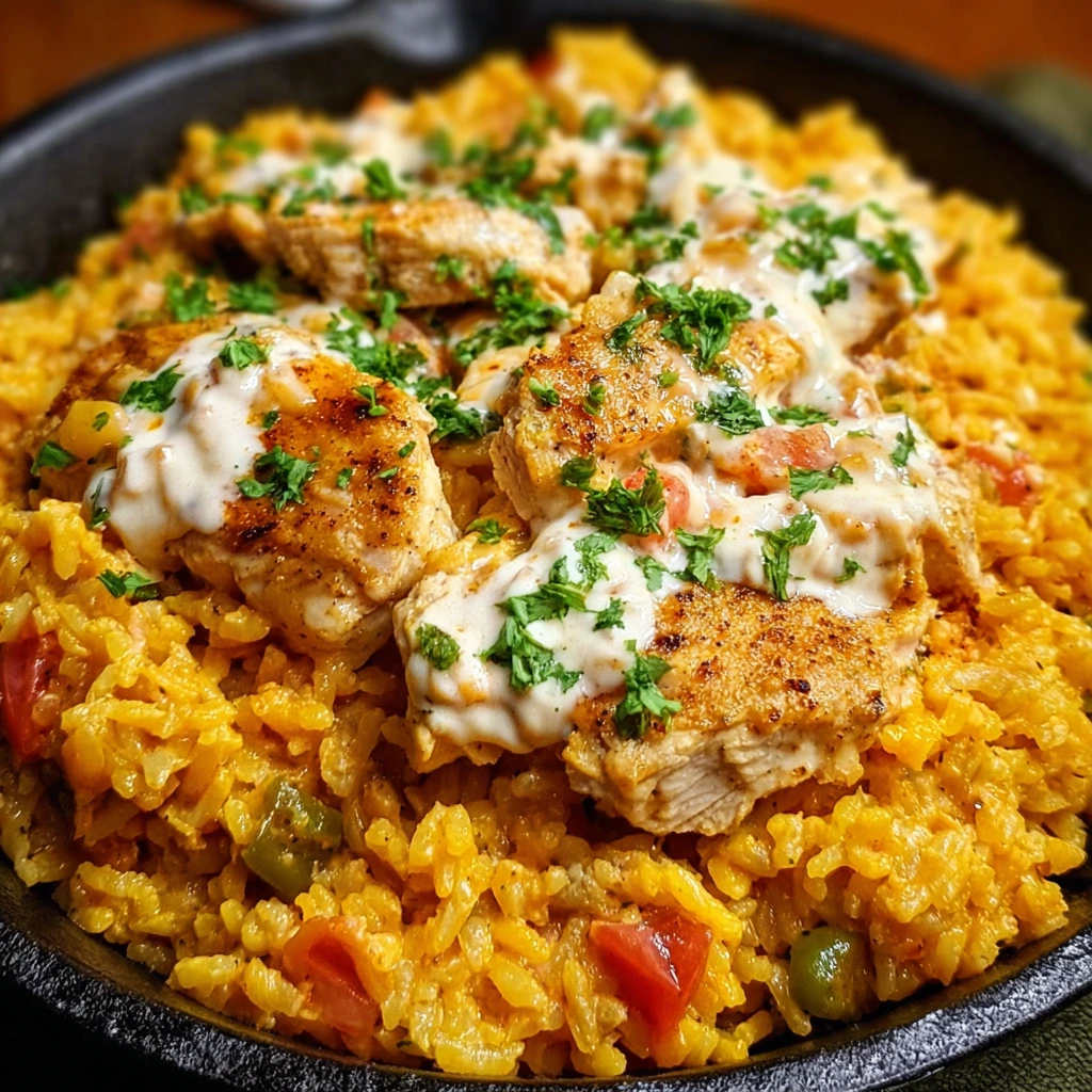 Chicken-Reis „Pollo Loco“ mit Queso