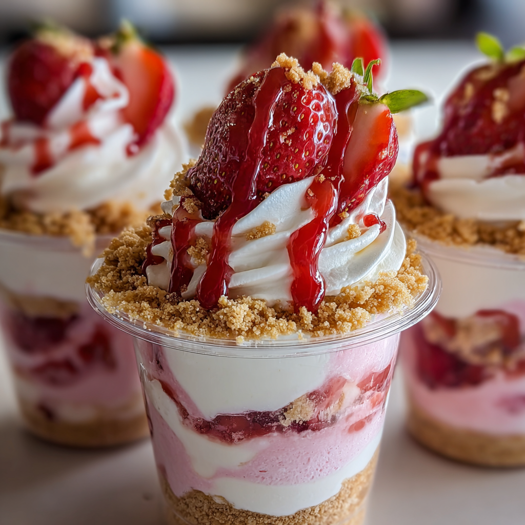 Strawberry Cheesecake Crunch Cup – Cremig, fruchtig & knusprig