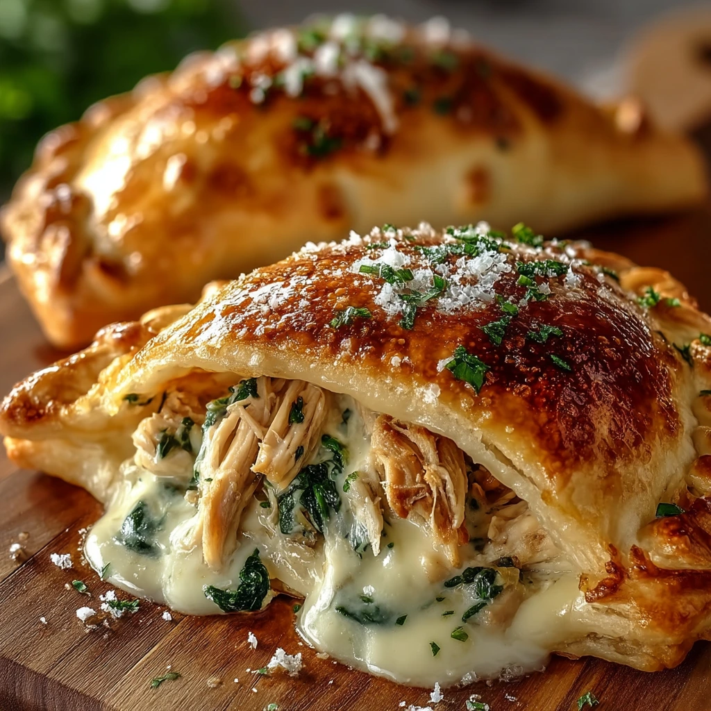 Chicken Alfredo Calzones