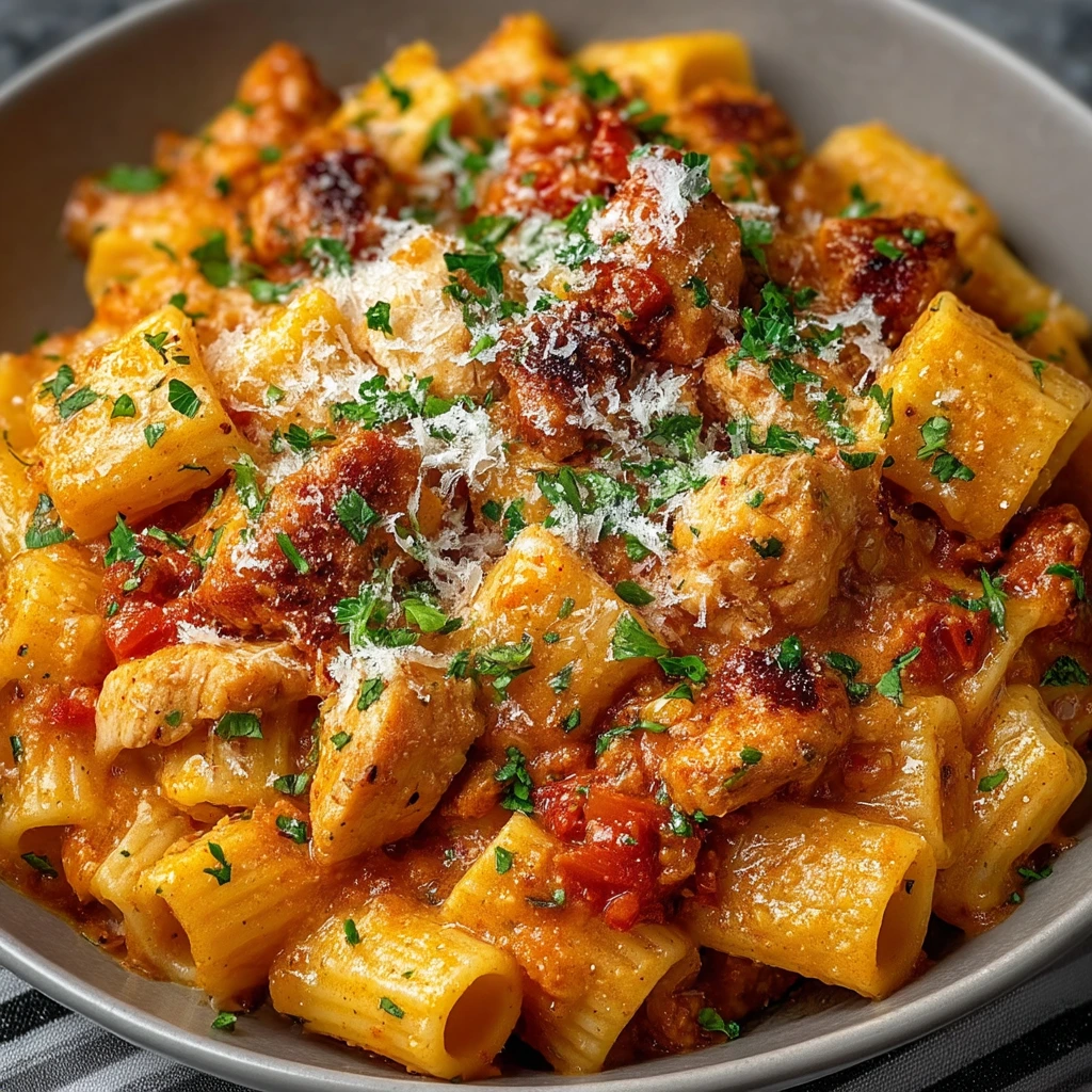 Cremige Hähnchen Chorizo Pasta