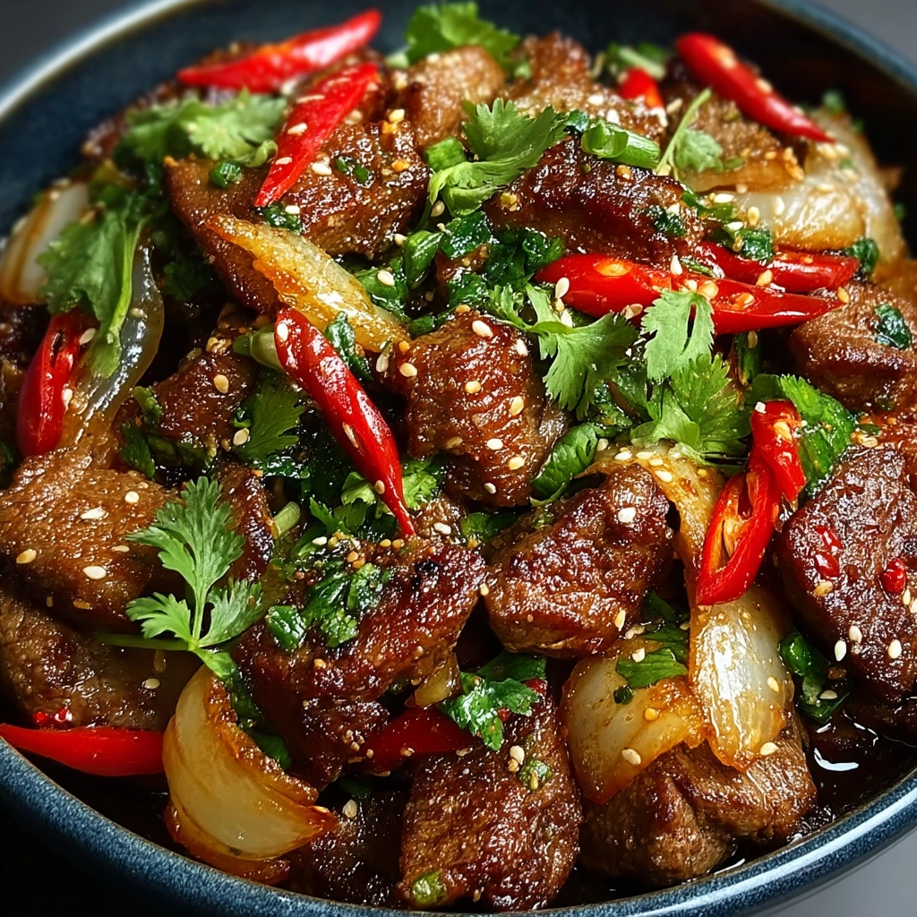 Kräftiges Lammfleisch aus Xinjiang mit Kreuzkümmel