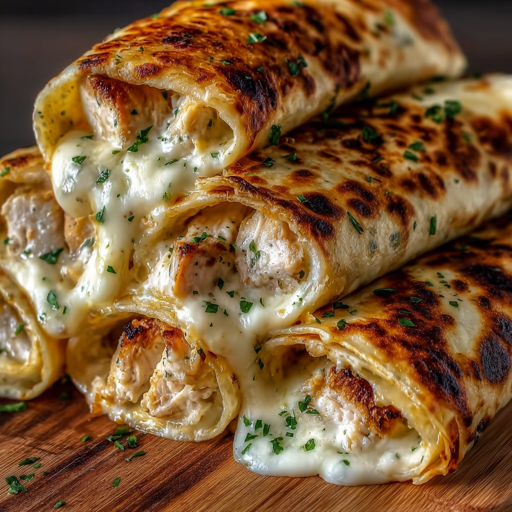 Gemütliches Hähnchen mit Käse und Knoblauch