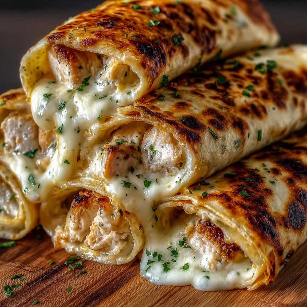 Gemütliches Hähnchen mit Käse und Knoblauch