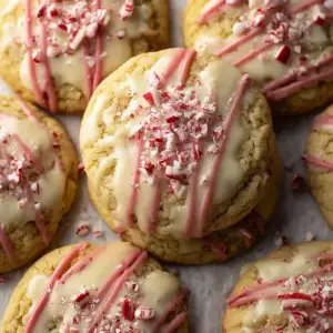 Käsekuchen mit weißer Schokolade und Pfefferminz