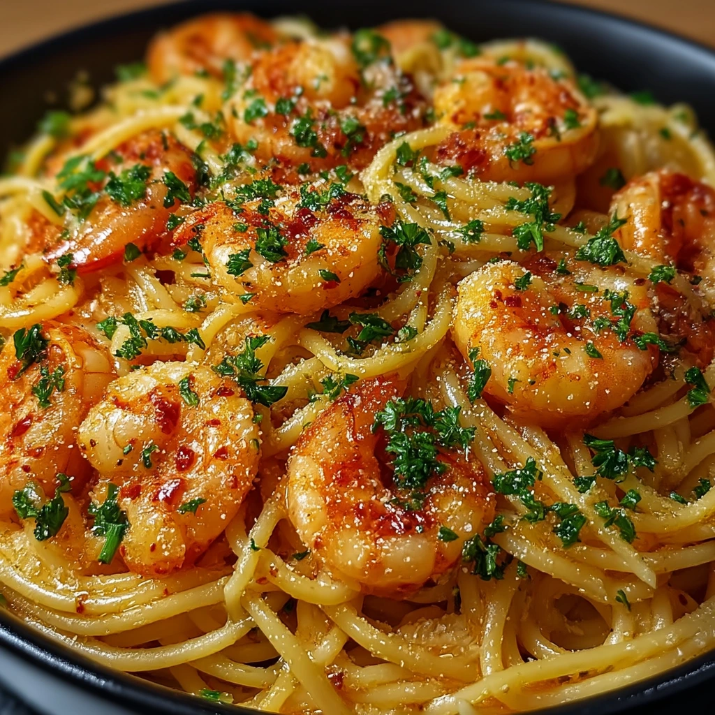 Scharfe Garnelenpasta