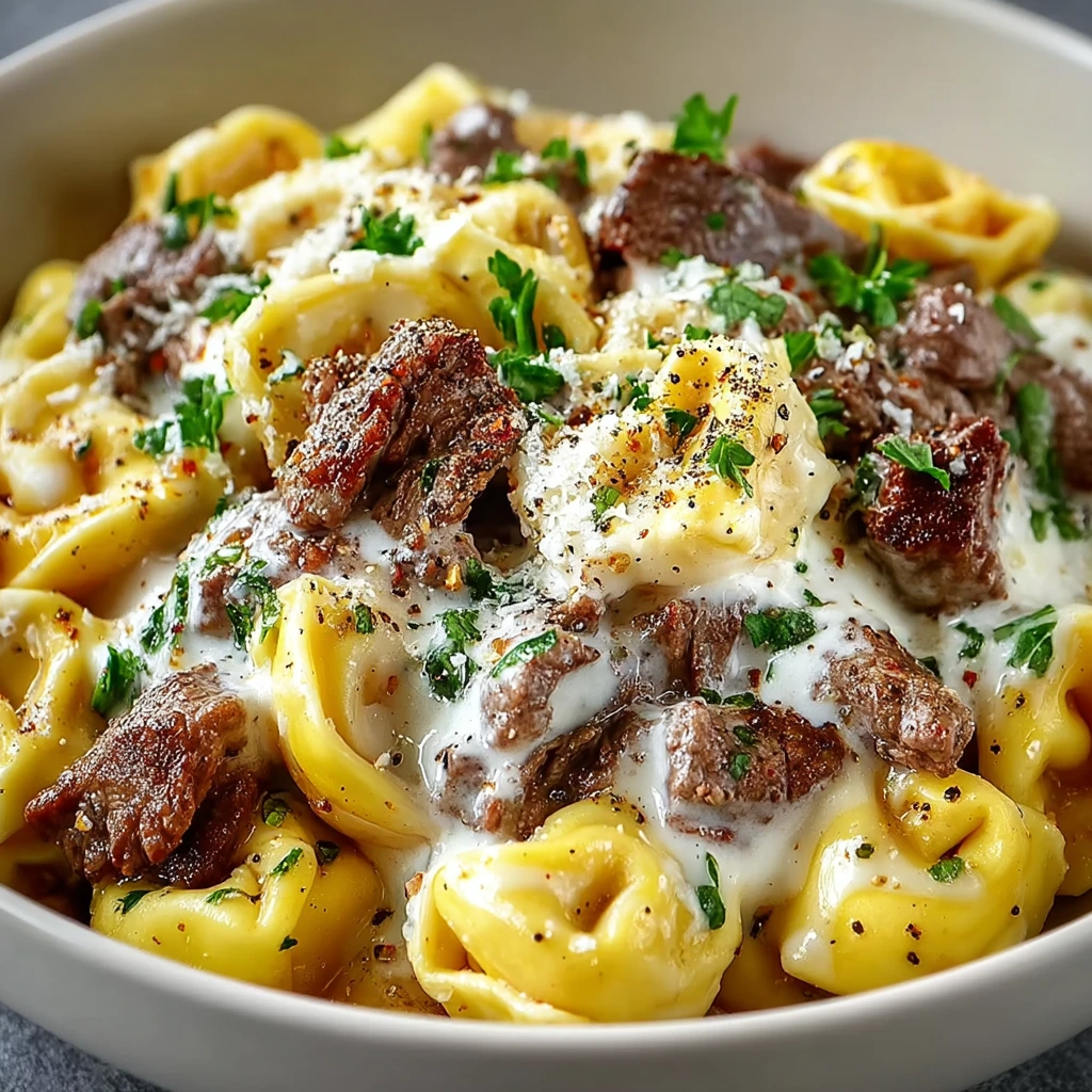 Steak- und Pastapfanne