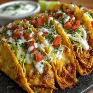 Knusprige Hähnchen-Tacos gebacken