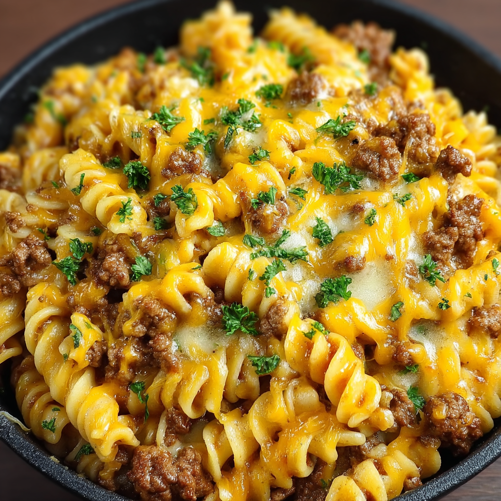 Cremige Rindfleisch-Rotini