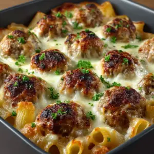 Hackbällchenauflauf zum Hineinschütten und Backen