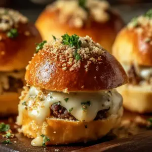 Knoblauch-Parmesan-Cheeseburger-Bomben