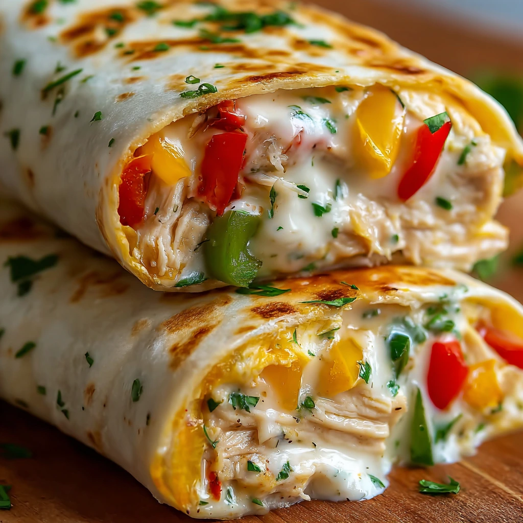 Hähnchen-Paprika-Wraps