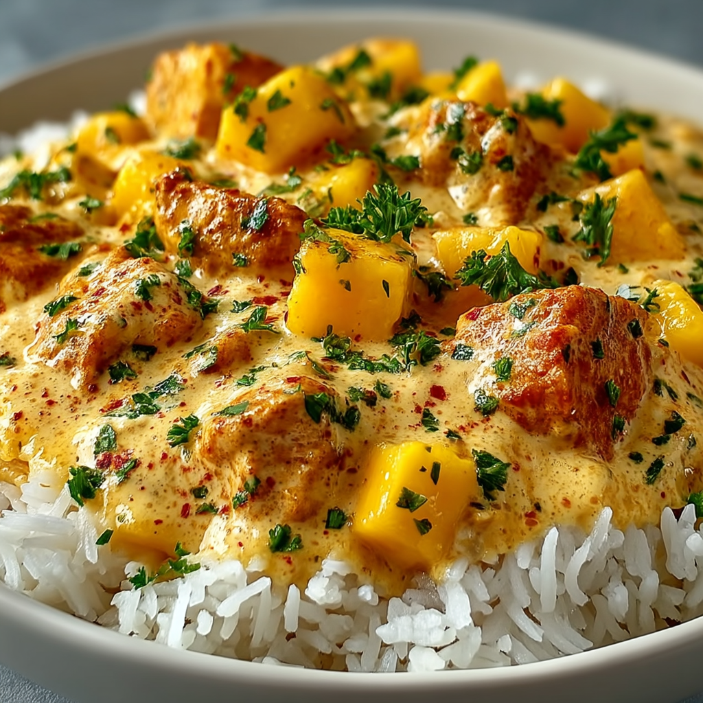 Cremiger geschmorter Hühnerreis