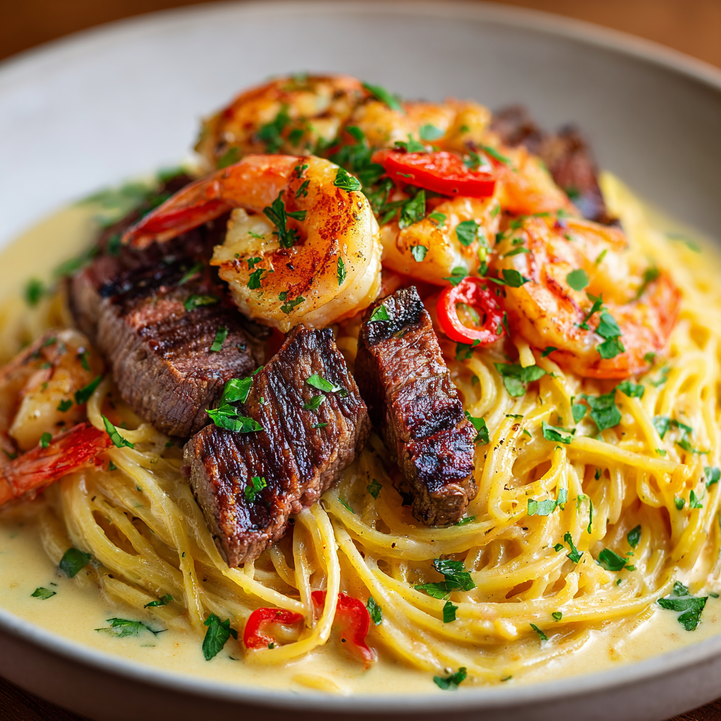 Surf and Turf Pasta