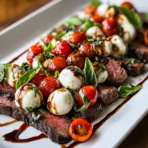Balsamico-Caprese-gegrilltes Flankensteak