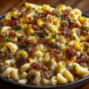 Cremige Bacon-Cheeseburger-Alfredo-Sauce