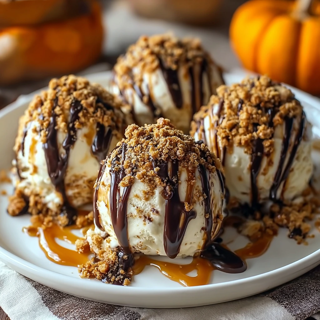 Kürbis-Käsekuchenbällchen ohne Backen