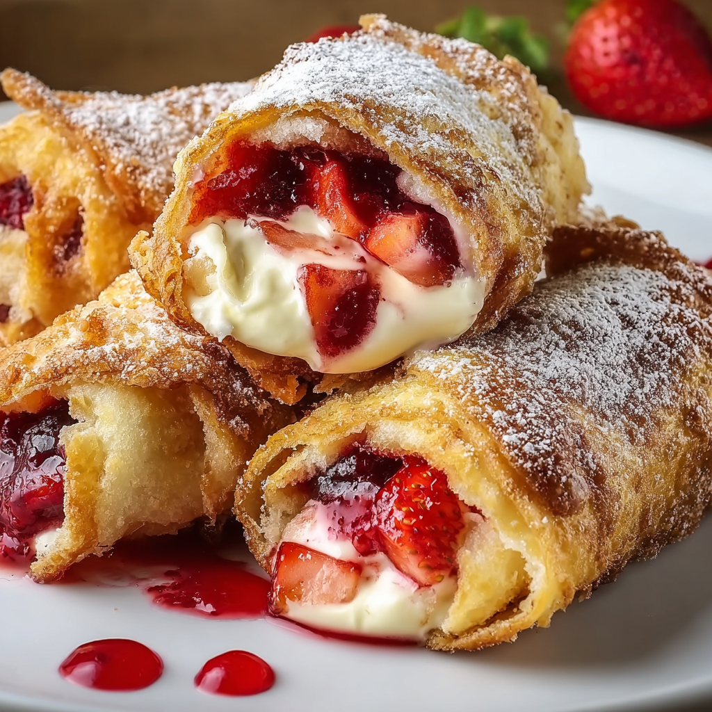 Erdbeer-Käsekuchen-Chimichangas