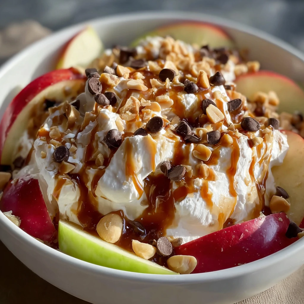 Snickers-Apfel-Joghurt-Salat