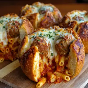 Knoblauchbrot Pasta Timpano