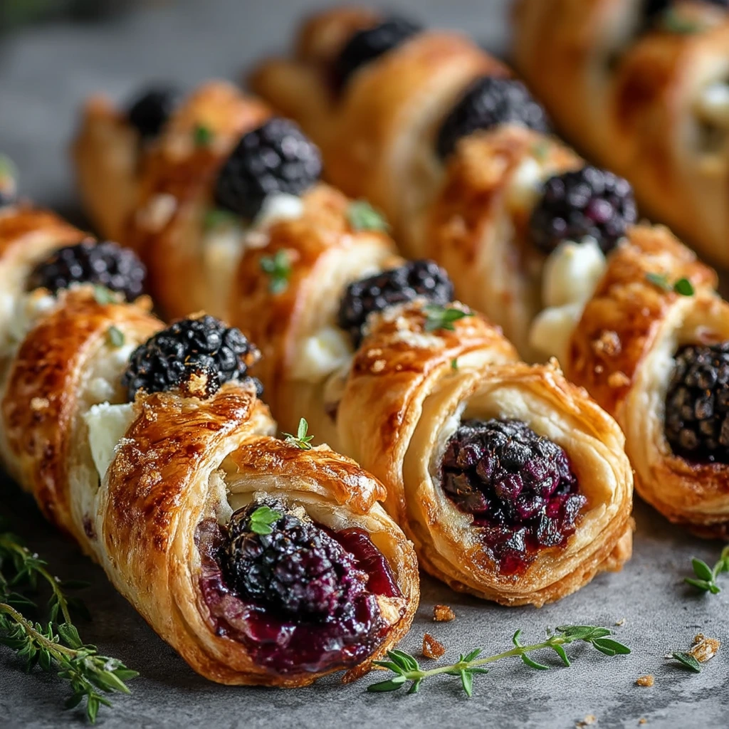 Blackberry Goat Cheese Twists – Knusprig, fruchtig & elegant