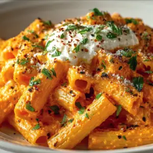 Cremige Tomaten-Knoblauch-Pasta