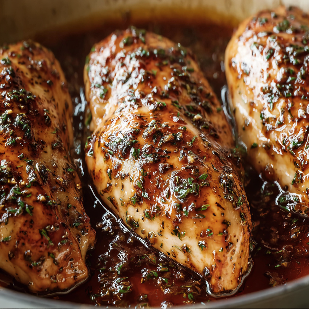 Hähnchen mit braunem Zucker und Knoblauch